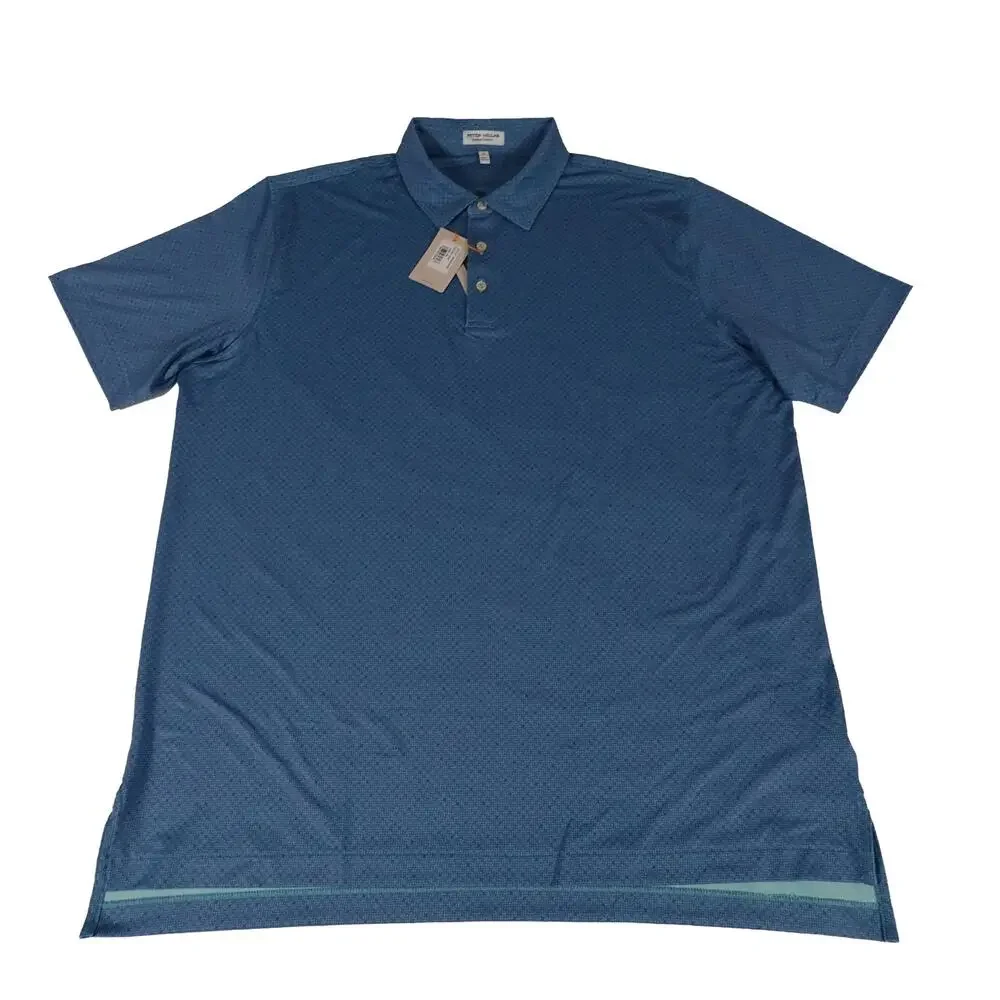 Peter Millar Geometric Performance Stretch Golf Polo Shirt Men's XL NWT